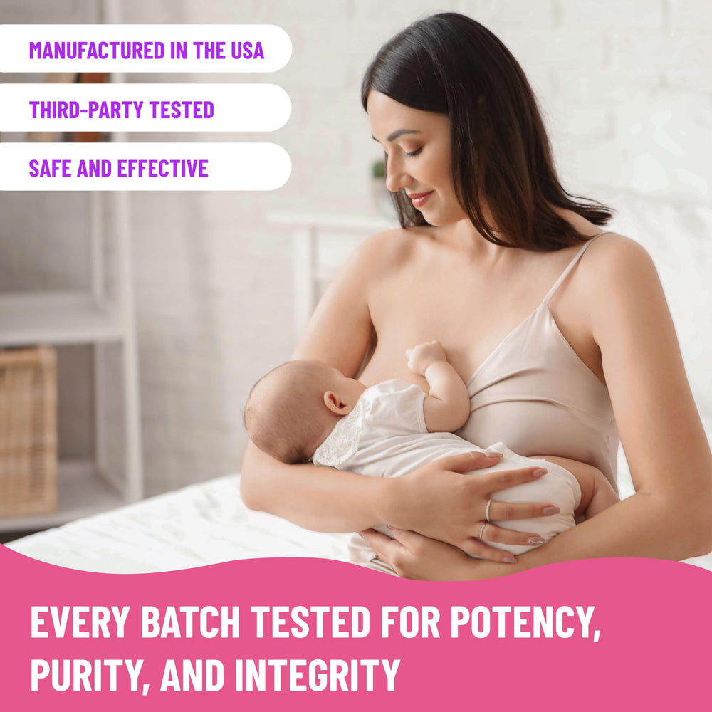 Mama's Select vegan capsules illustrating clean ingredients for postpartum use.