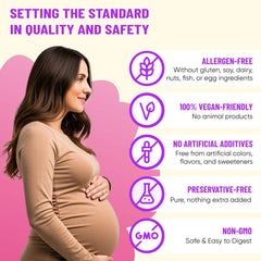 Mama's Select Prenatal daily-dose card highlights convenient 2-capsule daily routine.