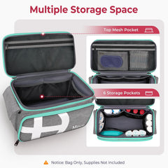 Two way lockable zippers secure contents during transport.