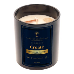 Manifest Apothecary Create vanilla coconut candle with rose quartz for creative focus