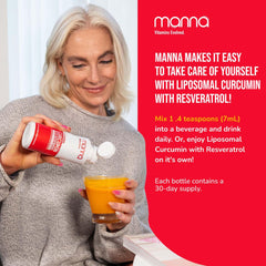 Manna Vitamins Evolved amber bottle conveys premium packaging and quality