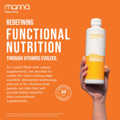 Dosing directions for Manna liposomal multivitamin shown clearly