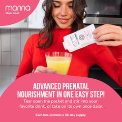 Manna Vitamins Evolved Liposomal Prenatal Complete bottle supports healthy blood flow.