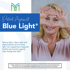 Mannatech Eye Care Supplement in hand shows simple daily intake.