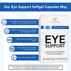 Mannatech Eye Care packaging on display with softgels for digital-age eye care.