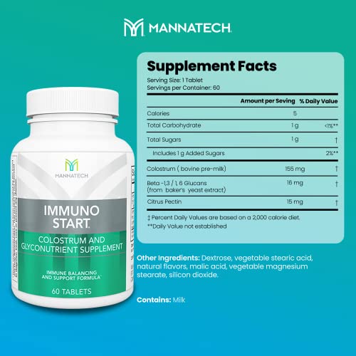ImmunoSTART tablets close-up showing small lactose content.
