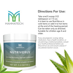 Morning ritual with NutriVerus in a shaker bottle to boost energy.