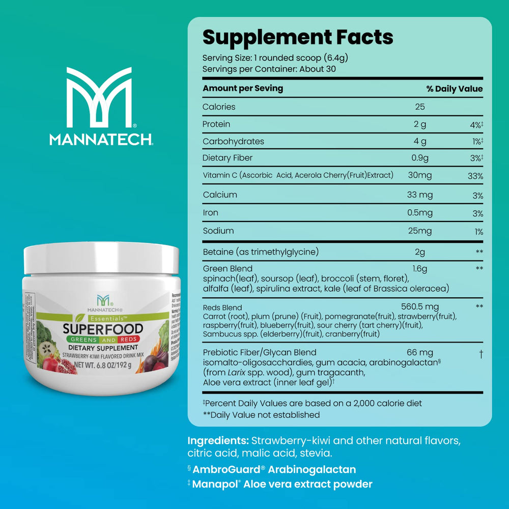 Mannatech Greens and Reds scoop dissolving in water for quick energy and hydration.