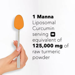 Manna Vitamins Evolved liquid curcumin pour demonstrates convenient, fast-acting absorption