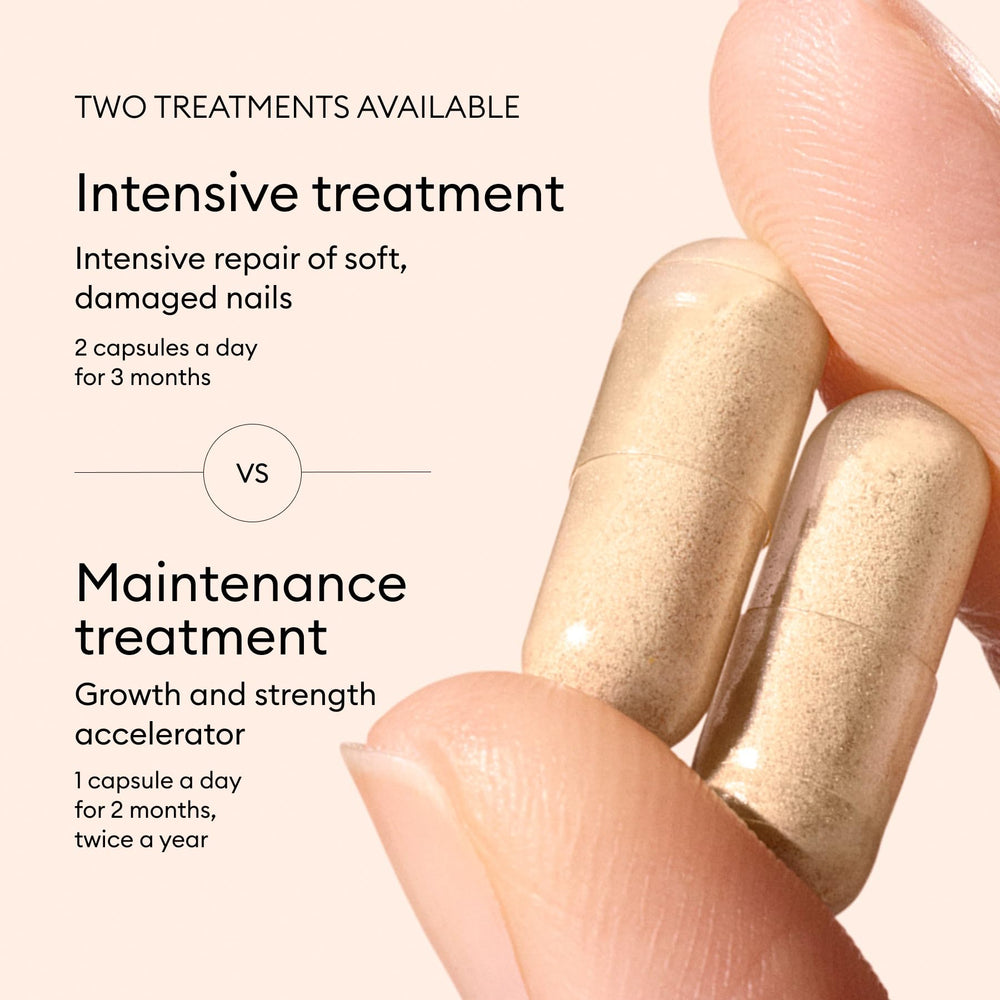 Manucurist Nail Boost vegan formula ingredients chart; supports nail health from within.