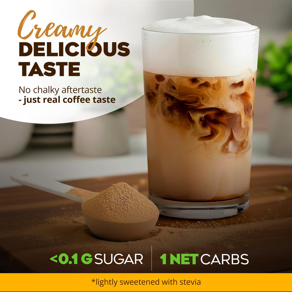 MariGold packaging highlights dairy-free, gluten-free attributes for collagen coffee