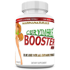 MARINANATURALS CURVIMORE BOOSTER bottle pour for precise daily dosing and gains.