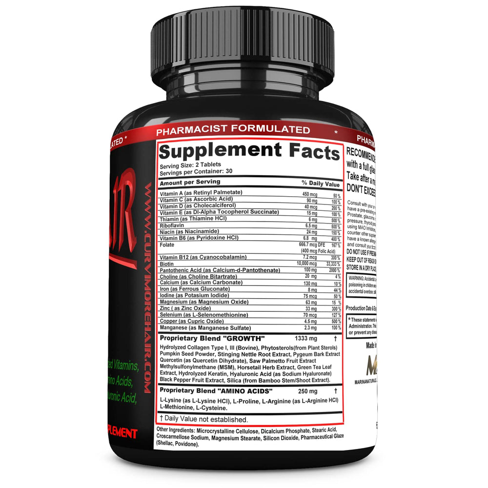 Daily dose reminder for CURVIMORE hair supplements