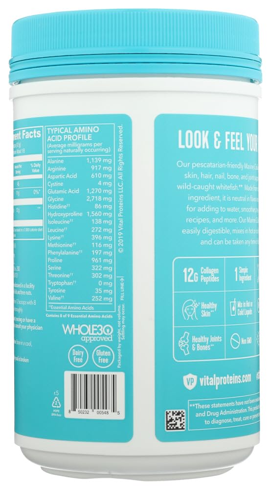 Vital Proteins Marine Collagen Peptides 2-Pack scoop included for convenient serving