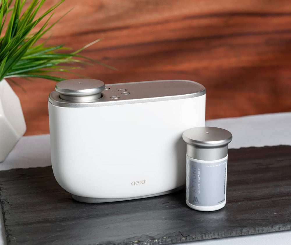 Marriott Attune refill capsule packaging shows the exclusive scent experience.