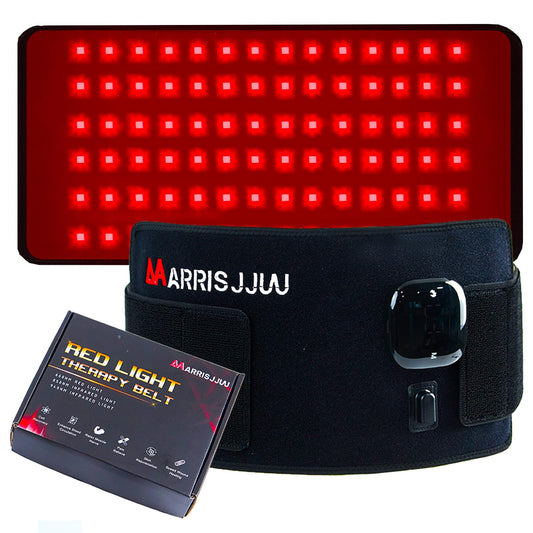 MarrisJjw Rechargeable Red Light Therapy Belt front view shows wide coverage for versatile use.