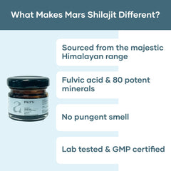 Mars Himalayan Shilajit Gold Resin dissolve action demonstrates easy preparation.