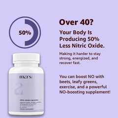 Mars Nitric Oxide Capsules capsules close-up for convenient daily supplementation.
