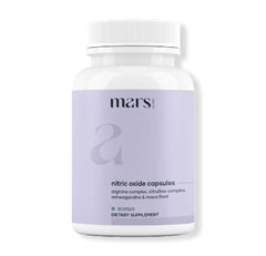 Mars Nitric Oxide Capsules photographed for easy daily use in a routine.