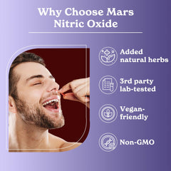 Mars Nitric Oxide Capsules packaging shown under quality checks.