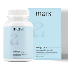 Mars Surgemax bottle front view highlighting energy support formula