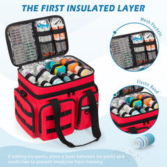 Marscamd Medicine Organizer Bag front pockets for quick access to essentials