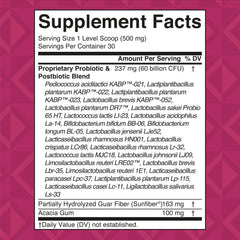 MaryRuth's 3-in-1 Probiotics daily-usage illustrates simple 1 scoop per day.