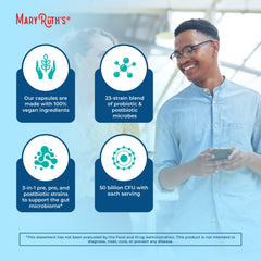 MaryRuth's 3-in-1 probiotics daily-use image suggesting simple routine