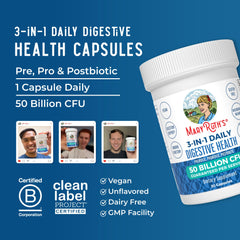 MaryRuth's 3-in-1 probiotics glass with water demonstrating easy intake