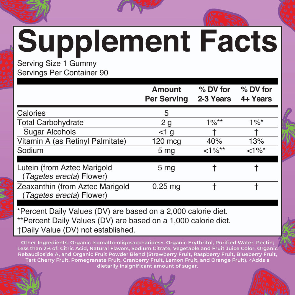 MaryRuth's Eye Care Gummies close-up soft chews with lutein and zeaxanthin