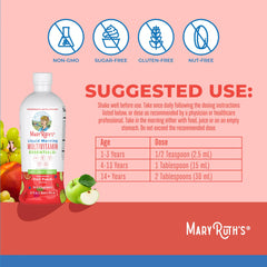 Pouring MaryRuth's Liquid Morning Multivitamin Essentials into a glass.