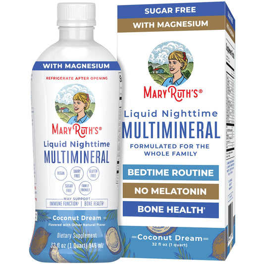 MaryRuth's nighttime multimineral bottle for easy nightly dosing.