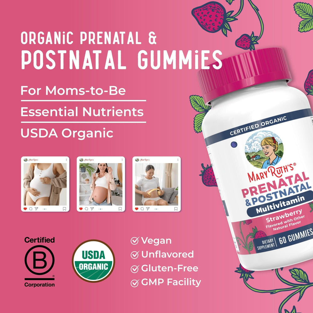 MaryRuth's Organic Postnatal Vitamins bottle for breastfeeding support.