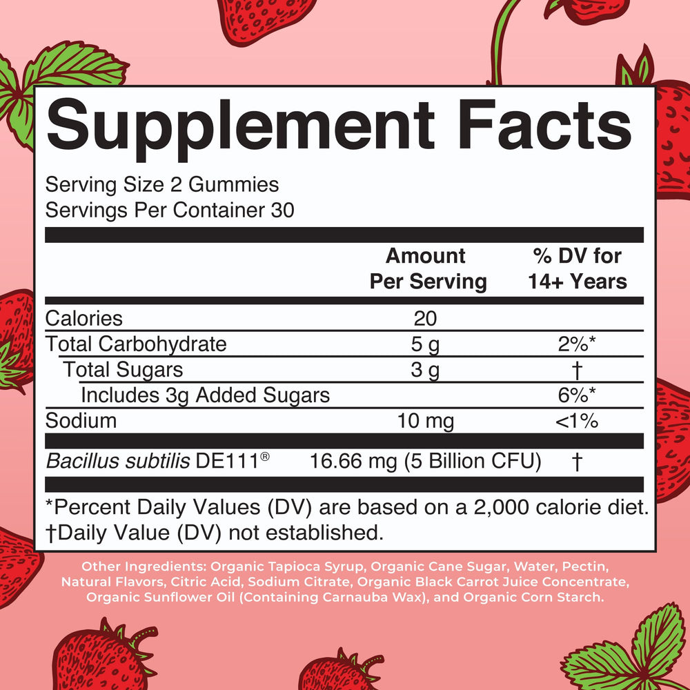 MARYRUTH'S Organic Probiotic Gummies gummies display offers an easy daily option.
