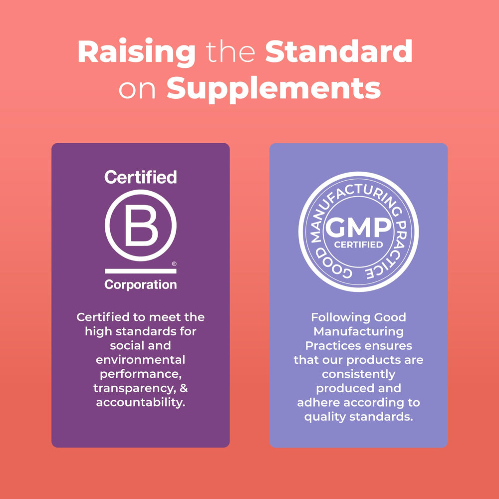 Nutrition label shows organic, vegan, non-GMO credentials.