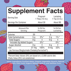 MaryRuth's Prenatal Iron Liquid being poured for easy dosing.