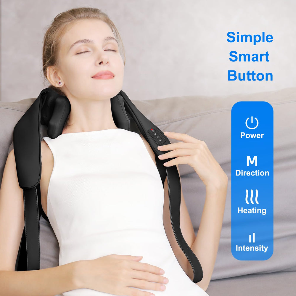 MASGRE neck massager heat therapy with two settings for comfort