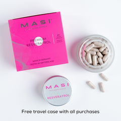 Lifestyle shot of MASI Resveratrol suggesting integration into daily routine