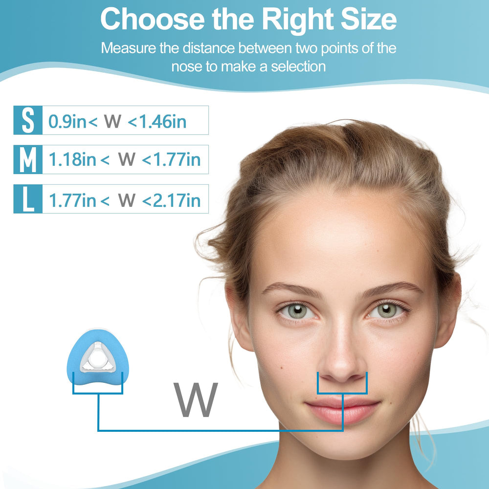 MaskTouch wipe-clean care blue cushion for easy nightly cleaning.