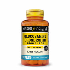 Mason Natural Glucosamine Chondroitin bottle front shows joint health support