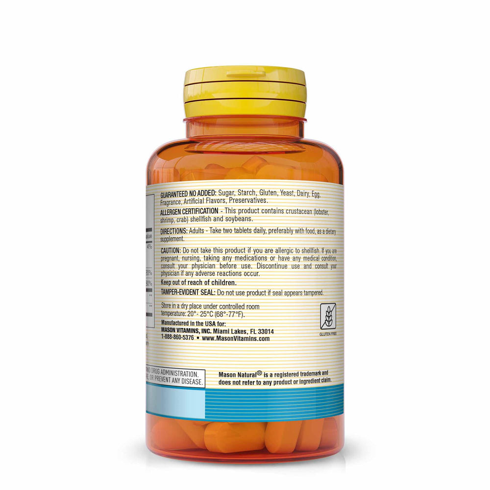 Mason Natural label close-up highlights cartilage and synovial fluid ingredients