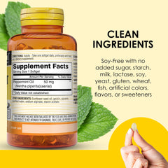 Mason Natural peppermint oil softgel swallow demonstrates easy daily use.