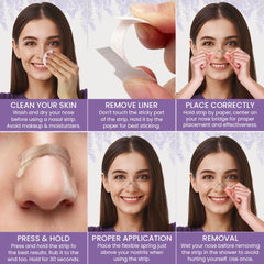 Massner Lavender Nasal Strips closeup adhesive highlights gentle material ideal for sensitive skin.
