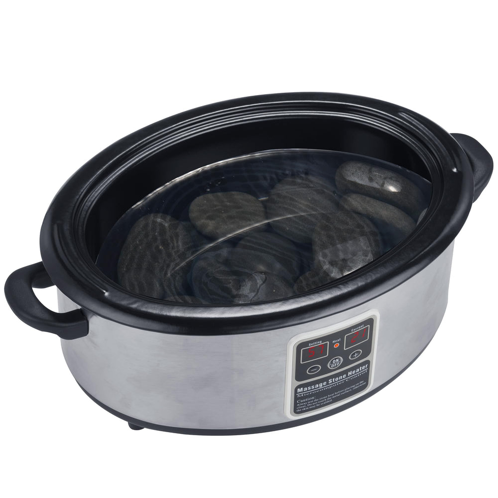 Master Massage 6 Qt LED hot stone warmer easy setup for quick use