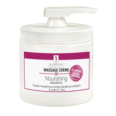 SpaMaster unscented massage cream texture close-up for smooth application.