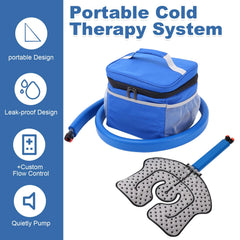 Mathgetin Cold Therapy System water tank close-up showing easy refill and setup.