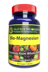 Matrix Nutrients BIO-Magnesium bottle highlights daily energy support and well-being.