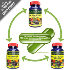 Label highlights Saw Palmetto and Ganoderma as part of the herb blend.