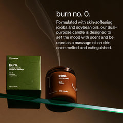 Pouring warm Maude Burn No. 0 oil onto skin for massage.