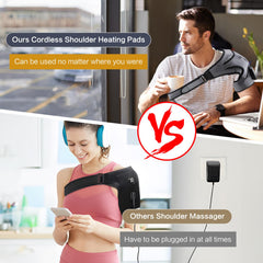 MAVLLY heated shoulder wrap battery compartment offers cordless, on-the-go warmth.